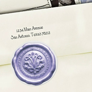 Faux Wax Envelope Seal Style 4 Purple 3