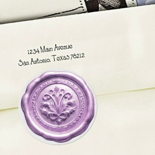 Faux Wax Envelope Seal Style 4 Purple 4