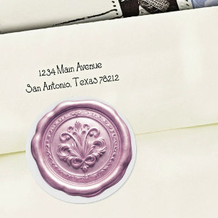 Faux Wax Envelope Seal Style 4 Purple 5
