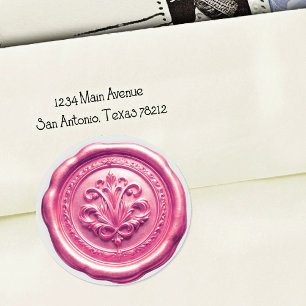 Faux Wax Envelope Seal Style 4 Red 12