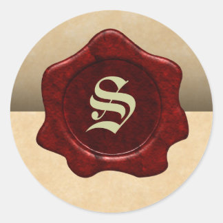 Faux Wax Seal and Parchment Vintage Goth