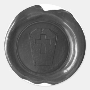 Faux Wax Seal - Black - TOMBSTONE