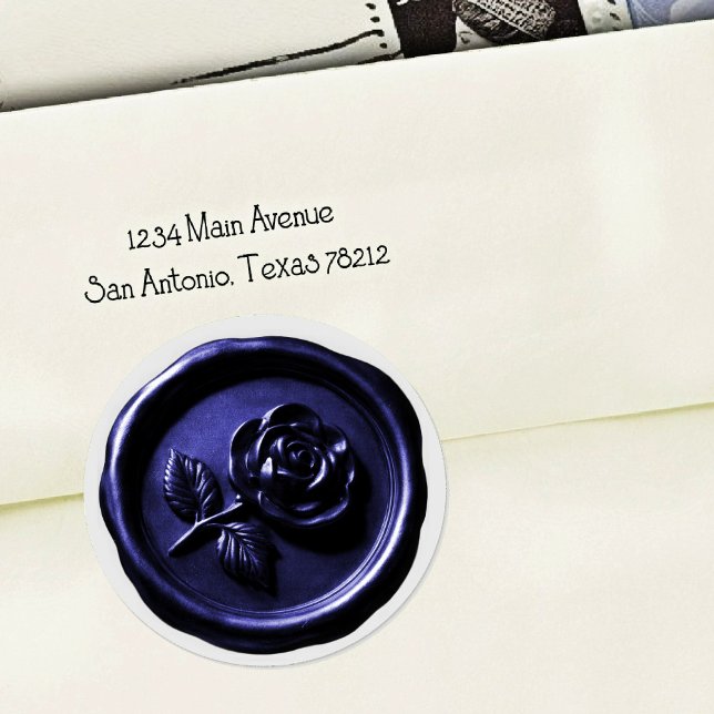 Faux Wax Seal Blue 2 Rose 2 Deep Impression (Creator Uploaded)