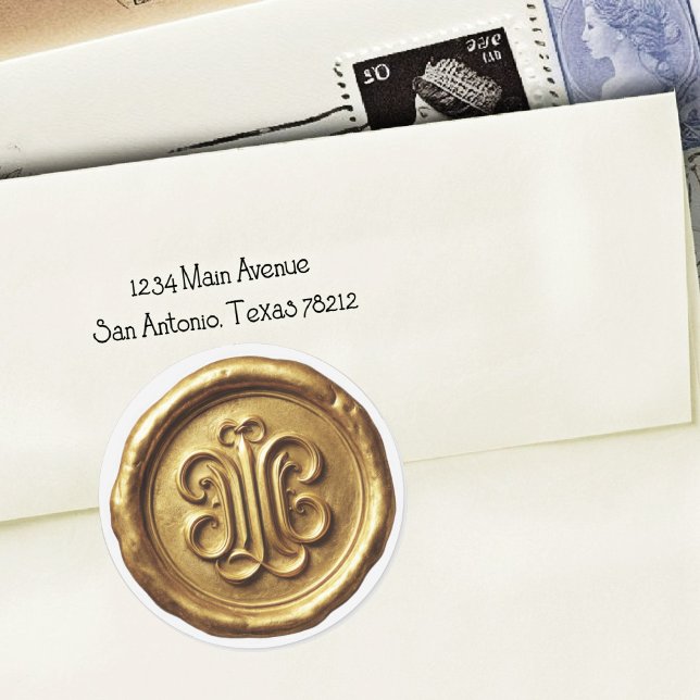 Faux Wax Seal Deep Impression Antique Gold (Creator Uploaded)