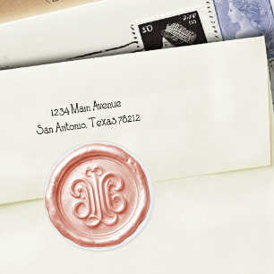 Faux Wax Seal Deep Impression Blush Pink