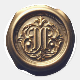 Faux Wax Seal Deep Impression Gold