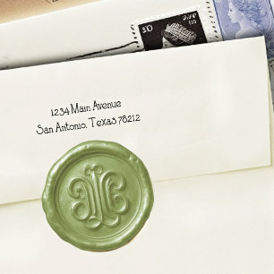 Faux Wax Seal Deep Impression Green