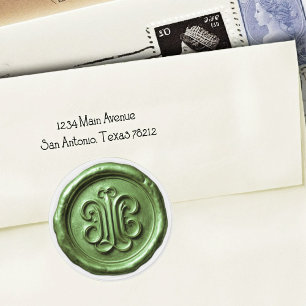 Faux Wax Seal Deep Impression Green 5