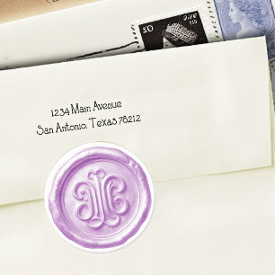 Faux Wax Seal Deep Impression Light Purple