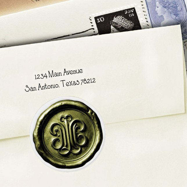 Faux Wax Seal Deep Impression Olive Green 2 (Creator Uploaded)