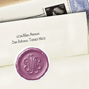 Faux Wax Seal Deep Impression Purple
