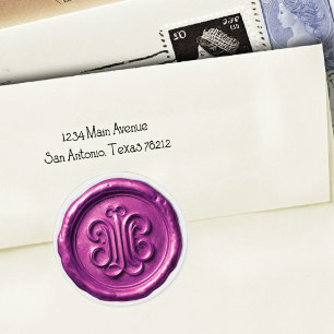 Faux Wax Seal Deep Impression Purple