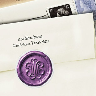 Faux Wax Seal Deep Impression Purple 2