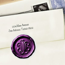 Faux Wax Seal Deep Impression Purple 4