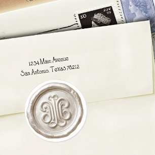 Faux Wax Seal Deep Impression Warm Grey