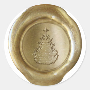 Faux Wax Seal - Gold - CHRISTMAS TREE