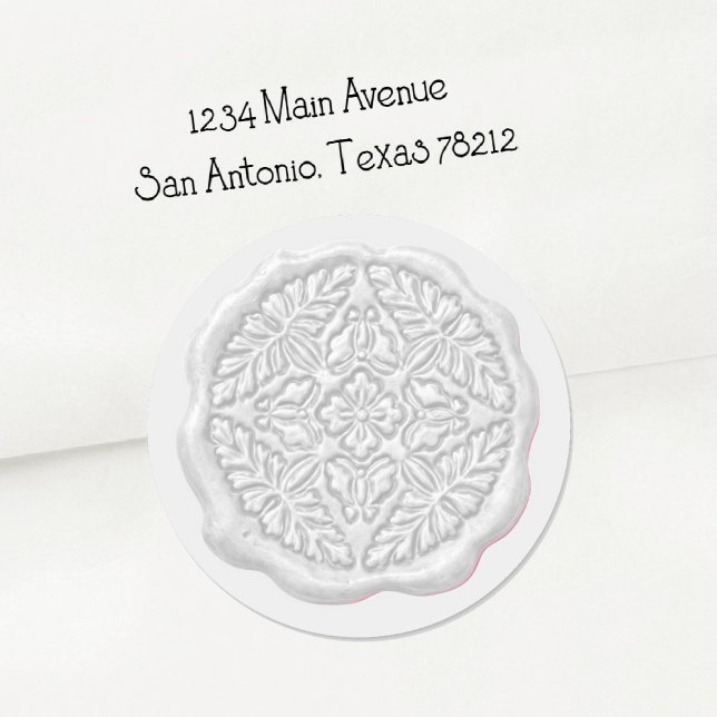 Faux Wax Seal, Pale Grey Classic Round Sticker (Creator Uploaded)