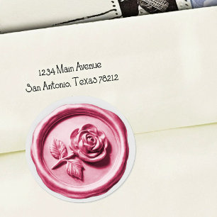 Faux Wax Seal Pink 3 Rose 2 Deep Impression