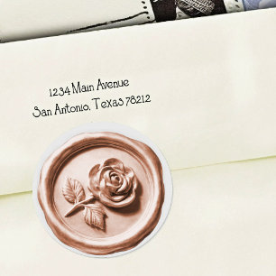 Faux Wax Seal Pink 4 Rose 2 Deep Impression