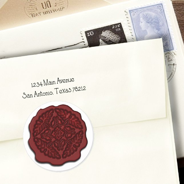 Faux Wax Seal, Red Classic Round Sticker (Creator Uploaded)