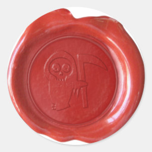 Faux Wax Seal - Red - GRIM REAPER