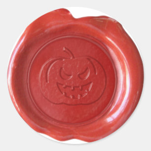 Faux Wax Seal - Red - JACK-O-LANTERN 01