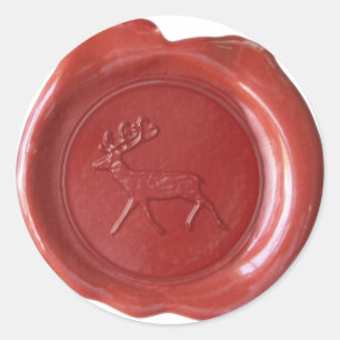 Faux Wax Seal - Red - REINDEER
