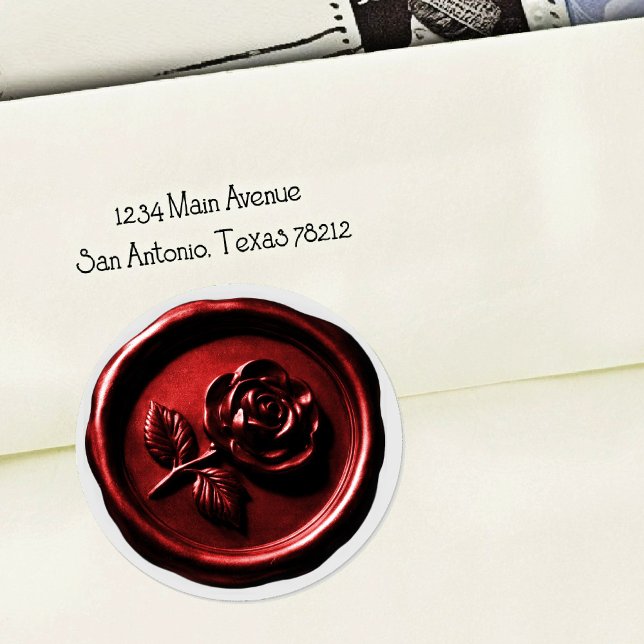 Faux Wax Seal Red Rose 2 Deep Impression (Creator Uploaded)