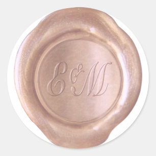 Faux Wax Seal - Rose Gold - E&M_Custom