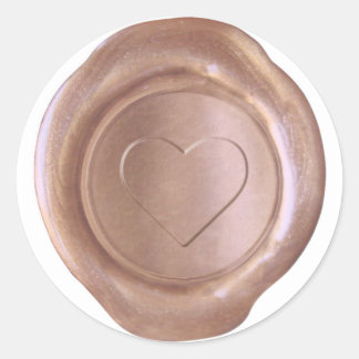 Faux Wax Seal - Rose Gold - Heart