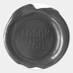 Faux Wax Seals - Black - Bold - Thank You