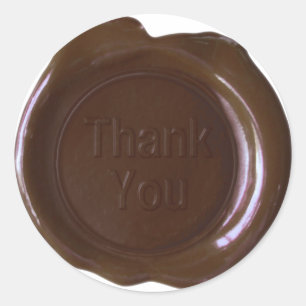 Faux Wax Seals - Dark Chocolate - Bold - Thank You