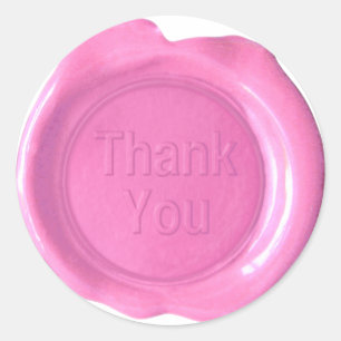 Faux Wax Seals - Pink - Bold - Thank You