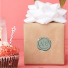 Faux Wax Wedding Initials Sage ID967