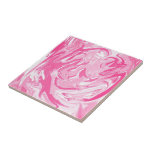 Faux White and Pink Marble Ceramic Tile<br><div class="desc">White Pink Faux Marble Stone Tiles MIGNED Design</div>