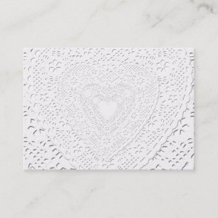 Faux White Lace Fabric Background Business Card