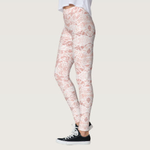 Faux White Lace Fishnet Leggings