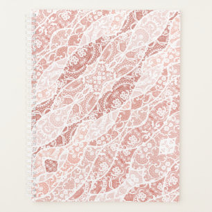 Faux White Lace Fishnet Planner Gift