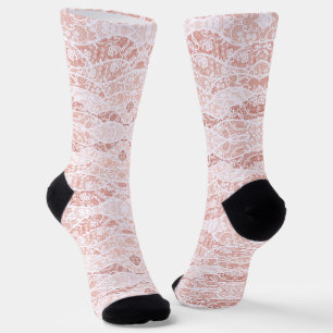 Faux White Lace Fishnet Socks