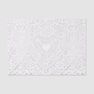 Faux White Lace-Look Tissue Paper