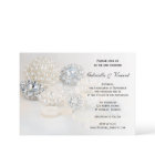 Faux White Pearl and Diamond Buttons Wedding
