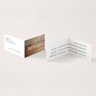 Faux Wood Gift Certificate