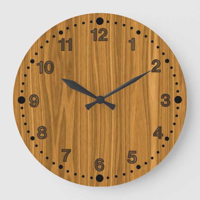 Faux Wood Look Clock for Woodturners Wood Workers (Front)