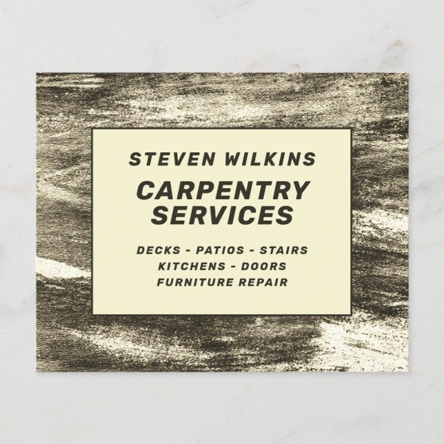 Faux wood minimalist  flyer (Front)