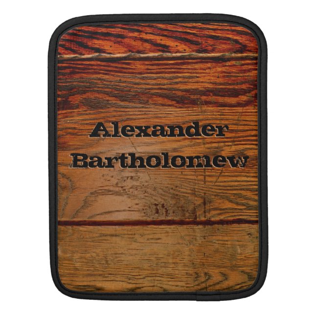 Faux Wood Oak Plank Country Western iPad Case (Back)