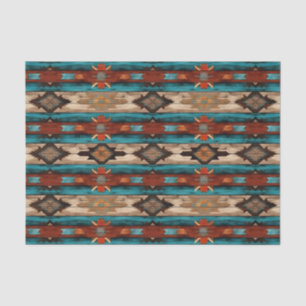 Faux wood tiled Western pattern decoupage Tissue Paper