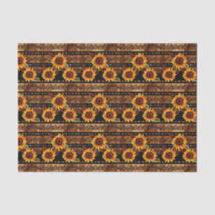 Faux wood tiled Western pattern decoupage Tissue Paper