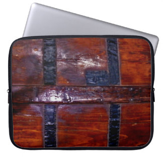 Faux Wooden Chest Electronics Bag