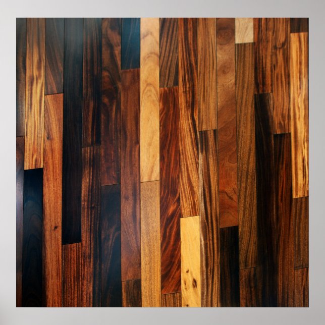 Faux Wooden Floor Slats Poster (Front)