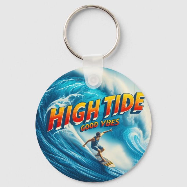 Faux Wrapped Canvas Print Key Ring (Front)